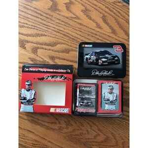 NASCAR Dale Earnhardt Double Deck Playing Cards in Collector Tin 2001 NEW!‎